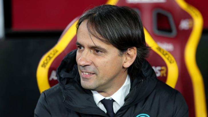 Inter boss Simone Inzaghi looks on as his side plays in Serie A